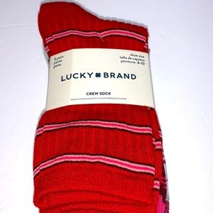 Lucky Brand Striped Crew Socks